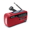 Image de Radio portable - Muse - MH-07 - Rouge - Alimentation solaire - Lampe torche 3 LED