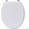 Image de Abattant WC 18 pouces - Attaches Acier Inoxydable - Tendance - Blanc uni