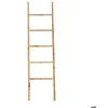 Image de ECHELLE PORTE SERVIETTES 5 BARREAUX 100% BAMBOU - BAMBOU - Tendance