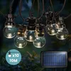 Image de Guirlande Guinguette Solaire Guirlande Lumineuse Transparente 10M avec 3M de Câble Rallonge