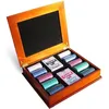 Image de Coffret Poker - LA CHINEUSE - Rangement En Bois - 2 jeux de 52 cartes et 200 jetons - Bois clair