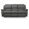 Image de Canapé Relaxation 3 places Simili cuir LEO - Gris - L193 x 93 x 96cm - LOUNGITUDE