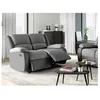 Image de Canapé Relaxation 2 places Microfibre et Simili LEO - Gris - L143 x 93 x 96cm - LOUNGITUDE
