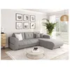 Image de Canapé dangle Droit 4 places SUZIE convertible en Tissu - Gris clair - L246 x 188 x 80cm - LOUNGITUDE
