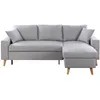 Image de Canapé dangle MARIA SCANDINAVE Réversible et convertible Avec Coffre en Tissu - Gris clair - L227 x 148 x 95cm - LOUNGITUDE