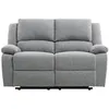 Image de Canapé Relaxation 2 places LEO en Tissu - Gris clair - L143 x 93 x 96cm - LOUNGITUDE
