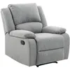 Image de Fauteuil Relaxation 1 place LEO en Tissu - Gris clair - L88 x 93 x 96cm - LOUNGITUDE