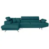 Image de Canapé dangle gauche 5 places RIO convertible avec coffre en tissu - Bleu - L271 x P192 x H70cm - LOUNGITUDE