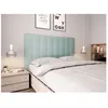Image de Tête de lit capitonnée en tissu MEGAN - Bleu clair Largeur - 160 cm