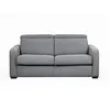 Image de Canapé CAROLE convertible 3 places couchage quotidien 140x190cm en tissu - Gris clair