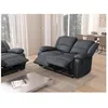 Image de Canapé de Relaxation électrique 2 places en Tissu LEO - L143 x 93 x 96cm - LOUNGITUDE