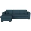 Image de Canapé dangle gauche 4 places FUJI XL convertible avec coffre en tissu - Bleu pétrole - L262 x 157 x 83cm - LOUNGITUDE