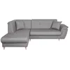 Image de Canapé dangle gauche 5 places FLAVIE convertible en tissu - Gris - L260 x 180 x 85cm - LOUNGITUDE