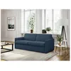 Image de Canapé convertible express 3 places AGATHE Couchage Quotidienen Tissu - Bleu foncé - Matelas 13cm - Couchage 140x190cm - LOUNGITUDE