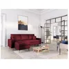 Image de Canapé dangle MARIA SCANDINAVE réversible et convertible avec coffre en velours - Bordeaux - L227 x 148 x 95cm - LOUNGITUDE