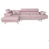 Image de Canapé dangle gauche 5 places RIO convertible avec coffre en tissu - Vieux rose - L271 x P192 x H70cm - LOUNGITUDE