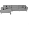 Image de Canapé dangle gauche 4 places INDIA convertible 2 coffres en tissu - Gris clair - L304 x 212 x 86cm - LOUNGITUDE
