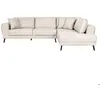 Image de Canapé dangle droit 4 places INDIA convertible 2 coffres en tissu - Beige - L304 x 212 x 86cm - LOUNGITUDE