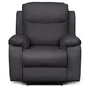 Image de Fauteuil de relaxation électrique BONA en tissu imitation cuir - Gris foncé - L97 x 90 x 100cm - LOUNGITUDE