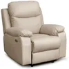 Image de Fauteuil de relaxation électrique BONA en tissu imitation cuir - Beige - L97 x 90 x 100cm - LOUNGITUDE