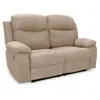 Image de Canapé de relaxation manuel 2 places en tissu BONA - Beige - L154 x 90 x 100cm - LOUNGITUDE