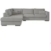 Image de Canapé dangle gauche XXL 6 places BELAMI en tissu - Gris clair - L303 x 228 x 86cm - LOUNGITUDE