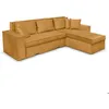 Image de Canapé dangle 4 places CAELIA Réversible et convertible avec coffre en velours - Moutarde - L250 x P180 x H79cm - LOUNGITUDE
