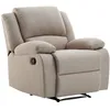 Image de Fauteuil Relaxation manuel LEO en Tissu - Beige - L88 x P93 x H96cm - LOUNGITUDE