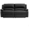 Image de Canapé relax manuel 3 places avec 2 assises XXL LEO en simili - Noir - L193 x P93 x H96cm - LOUNGITUDE