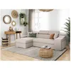 Image de Canapé dangle Gauche ELONA convertible en Tissu - Beige - L264 x P162 x H75cm - LOUNGITUDE
