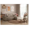 Image de Canapé dangle 3 places convertible réversible CLARISSE avec coffre en velours côtelé - Taupe - L269 x P159 x H89cm - LOUNGITUDE