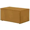 Image de Pouf en velours côtelé CLARISSE - Jaune - L90 x P50 x H41cm - LOUNGITUDE
