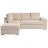 Image de Canapé dangle gauche 3 places convertible ADEN avec coffre en tissu - Beige - L246 x P174 x H96cm - LOUNGITUDE