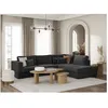 Image de Canapé dangle droit BELAMI XXL 6 places en velours côtelé - Gris foncé - L303 x P228 x H86cm - LOUNGITUDE