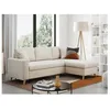 Image de Canapé dangle 3 pl MARIA SCANDINAVE réversible convertible avec coffre en velours côtelé - Beige - L227 x P148 x H95cm - LOUNGITUDE