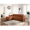 Image de Canapé dangle gauche 4 places FUJI XL convertible avec coffre en velours côtelé - Terracotta - L262 x P157 x H83cm - LOUNGITUDE