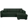 Image de Canapé dangle droit 4 places FUJI XL convertible avec coffre en velours côtelé - Vert foncé - L262 x P157 x H83cm - LOUNGITUDE