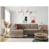 Image de Canapé dangle gauche 3 places convertible ADEN avec coffre en velours côtelé - Taupe - L246 x P174 x H96cm - LOUNGITUDE