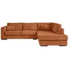 Image de Canapé dangle droit BELAMI XXL 6 places en velours côtelé - Terracotta - L303 x P228 x H86cm - LOUNGITUDE