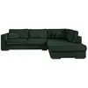 Image de Canapé dangle droit BELAMI XXL 6 places en velours côtelé - Vert foncé - L303 x P228 x H86cm - LOUNGITUDE