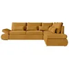 Image de Canapé dangle 4 places réversible SEBASTIAN convertible avec coffre en velours côtelé - Jaune - L267 x P200 x H90cm - LOUNGITUDE