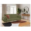 Image de Canapé droit scandinave ELGA convertible 3 places en velours côtelé - Vert foncé - L205 x P85 x H87cm - LOUNGITUDE