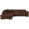 Image de Canapé dangle gauche BELAMI XXL 6 places en velours côtelé - Marron - L303 x P228 x H86cm - LOUNGITUDE