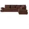 Image de Canapé dangle 4 places réversible SEBASTIAN convertible avec coffre en velours côtelé - Marron - L267 x P200 x H90cm - LOUNGITUDE