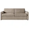 Image de Canapé convertible express 3 places AGATHE 160x190cm en velours côtelé - Taupe - Matelas 13cm - L198 x P96 x H88cm - LOUNGITUDE