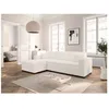 Image de Canapé dangle gauche 4 places FUJI XL convertible avec coffre en tissu bouclette - Blanc - L262 x P157 x H83cm - LOUNGITUDE