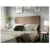 Image de Tête de lit NUMA en velours côtelé - Taupe - Largeur 140 cm