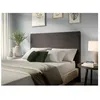 Image de Tête de lit NUMA en velours côtelé - Gris foncé - Largeur 140 cm