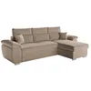 Image de Canapé dangle 4 places KOMECO reversible convertible avec coffre en velours côtelé - Taupe - L265 x P166 x H91cm - LOUNGITUDE