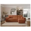 Image de Canapé dangle 4 places KOMECO reversible convertible avec coffre en velours côtelé - Terracotta - L265 x P166 x H91cm - LOUNGITUDE